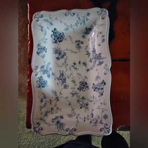Blue toile collection platter